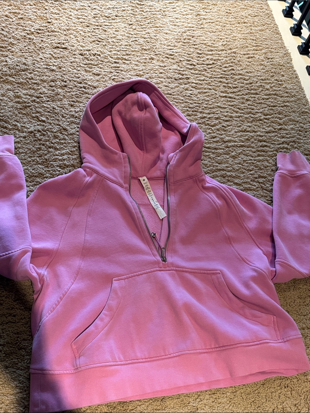 lululemon athletica Pink Half-Zip Hooded Pullover